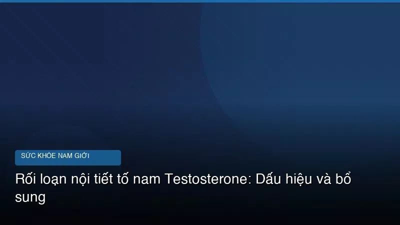Rối loạn nội tiết tố nam Testosterone: Dấu hiệu và bổ sung